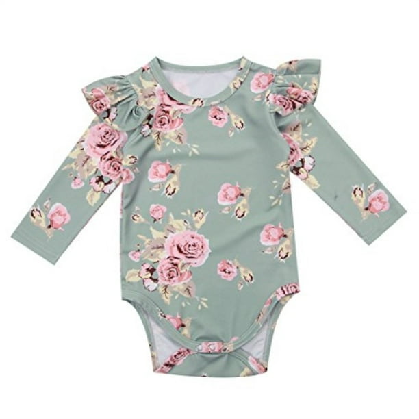 Baby Girl Fall Winter Ruffled Rompers